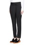 Front View - Click To Enlarge - THAKOON - Cross front pinstripe pants