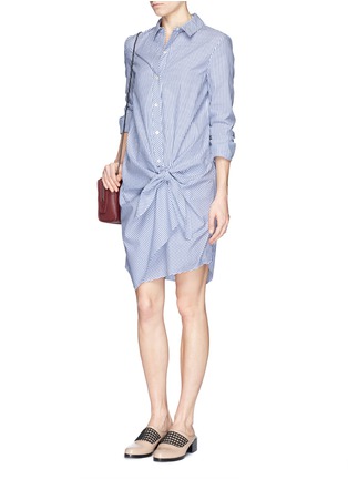 Figure View - Click To Enlarge - THAKOON - Candy stripe side tie shirt dress