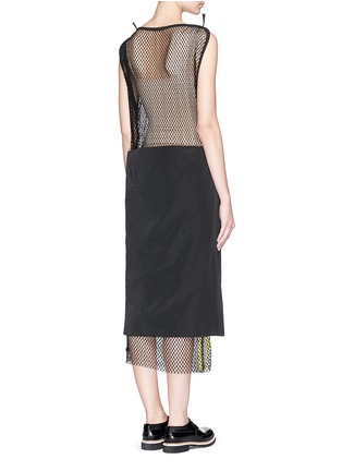 Back View - Click To Enlarge - TOGA ARCHIVES - Skirt overlay patchwork mesh dress