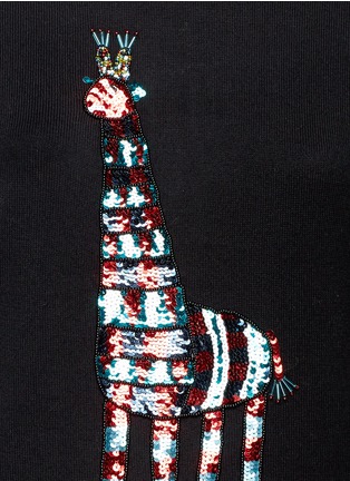Detail View - Click To Enlarge - MARKUS LUPFER - 'Tribal Giraffe' sequin Natalie sweater