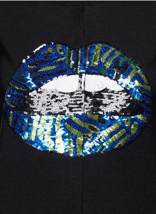 Detail View - Click To Enlarge - MARKUS LUPFER - 'Tribal Sequin Lip' April cardigan