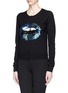 Front View - Click To Enlarge - MARKUS LUPFER - 'Tribal Sequin Lip' April cardigan