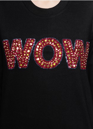 Detail View - Click To Enlarge - MARKUS LUPFER - 'Wow' sequin paillette Anna sweatshirt