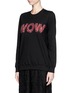 Front View - Click To Enlarge - MARKUS LUPFER - 'Wow' sequin paillette Anna sweatshirt