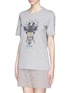 Front View - Click To Enlarge - MARKUS LUPFER - 'Tribal Giraffe' embroidery Kate T-shirt