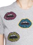 Detail View - Click To Enlarge - MARKUS LUPFER - 'Tribal Mini Smacker Lip' sequin Kate T-shirt