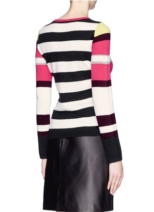 Back View - Click To Enlarge - DIANE VON FURSTENBERG - 'Jolanta' variegated stripe cashmere sweater