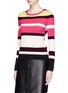 Front View - Click To Enlarge - DIANE VON FURSTENBERG - 'Jolanta' variegated stripe cashmere sweater
