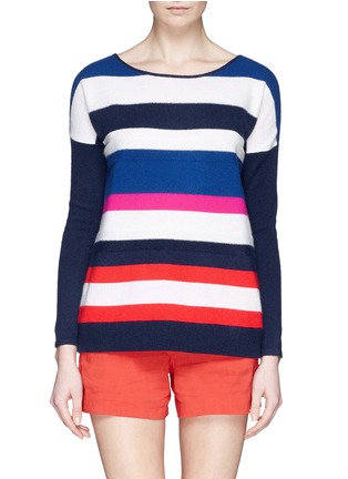 Main View - Click To Enlarge - DIANE VON FURSTENBERG - 'Jenia' multi stripe cashmere sweater