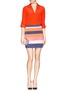 Figure View - Click To Enlarge - DIANE VON FURSTENBERG - 'Emmett' variegated stripe stretch skirt