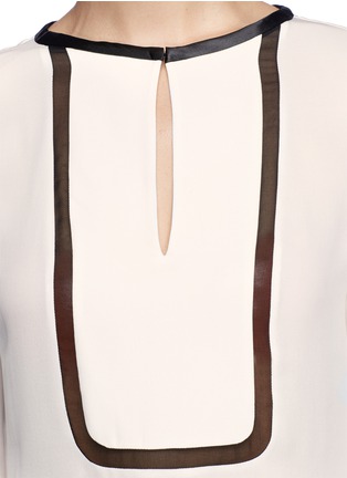 Detail View - Click To Enlarge - DIANE VON FURSTENBERG - 'Inguna' tuxedo front silk blouse