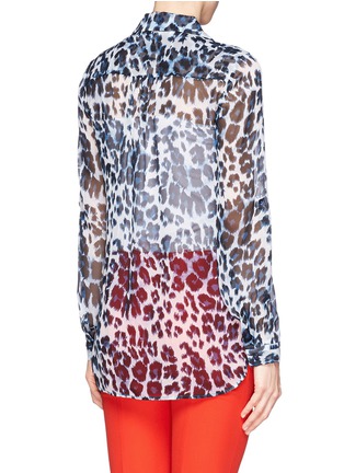 Back View - Click To Enlarge - DIANE VON FURSTENBERG - 'Lorelei Two' cheetah print chiffon blouse