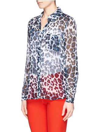Front View - Click To Enlarge - DIANE VON FURSTENBERG - 'Lorelei Two' cheetah print chiffon blouse