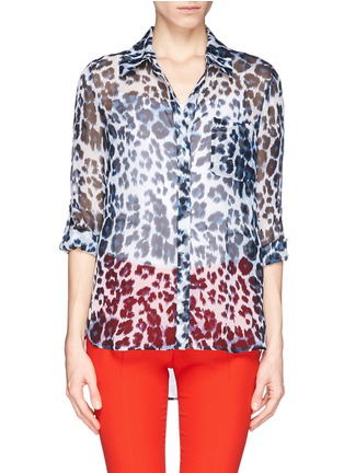 Main View - Click To Enlarge - DIANE VON FURSTENBERG - 'Lorelei Two' cheetah print chiffon blouse