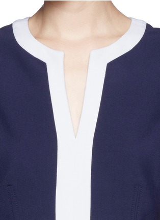 Detail View - Click To Enlarge - DIANE VON FURSTENBERG - 'Fleur' contrast trim dress 