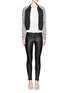 Figure View - Click To Enlarge - T BY ALEXANDER WANG - Leather pocket long sleeves Supima cotton T-shirt