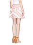 Back View - Click To Enlarge - 3.1 PHILLIP LIM - Chevron insert flounce skirt
