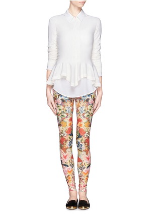 Figure View - Click To Enlarge - ALEXANDER MCQUEEN - Floral print leggings