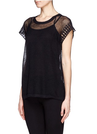 Front View - Click To Enlarge - IRO - 'Maja' distressed sleeve open-knit top