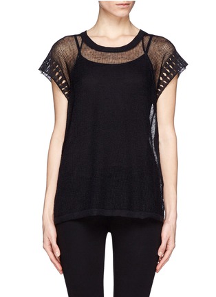 Main View - Click To Enlarge - IRO - 'Maja' distressed sleeve open-knit top