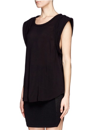 Front View - Click To Enlarge - IRO - 'Itzel' padded sleeve top