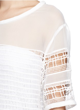 Detail View - Click To Enlarge - IRO - Emmie open lacework sheer silk top