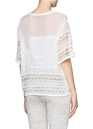 Back View - Click To Enlarge - IRO - Emmie open lacework sheer silk top