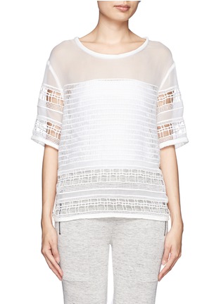 Main View - Click To Enlarge - IRO - Emmie open lacework sheer silk top