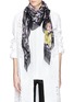 Figure View - Click To Enlarge - GIVENCHY - Mermaid and roses print scarf