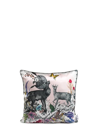 Figure View - Click To Enlarge - KRISTJANA S WILLIAMS - Thistle Zebra & Deer silk cushion