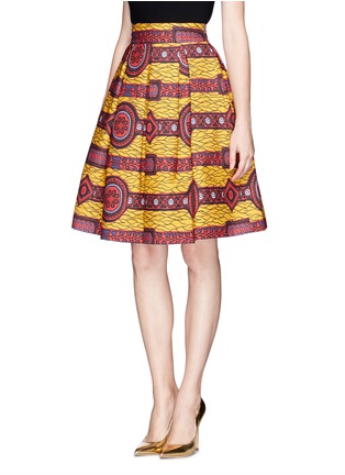 Front View - Click To Enlarge - STELLA JEAN - 'Barbara' print flare skirt