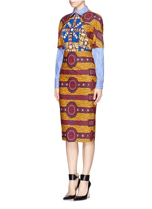 Figure View - Click To Enlarge - STELLA JEAN - Barbara' print dress shirt combo