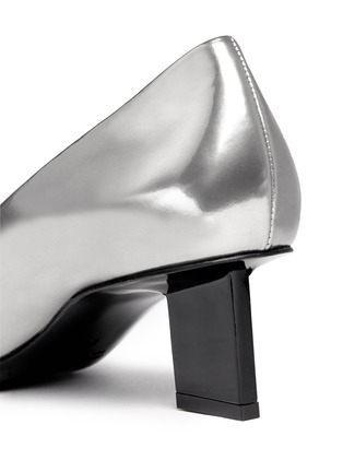 Detail View - Click To Enlarge - PIERRE HARDY - Metallic leather pumps
