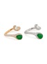 Main View - Click To Enlarge - SAMUEL KUNG - Diamond jade 18k white gold ring set