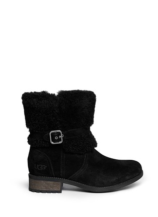 Main View - Click To Enlarge - UGG - 'Blayre II' buckle sheepskin boots
