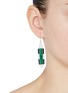 Figure View - Click To Enlarge - KENNETH JAY LANE - Glass crystal pavé enamelled arrow earrings