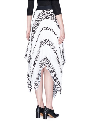 Back View - Click To Enlarge - PROENZA SCHOULER - Handkerchief hem leopard print pleated skirt