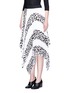 Front View - Click To Enlarge - PROENZA SCHOULER - Handkerchief hem leopard print pleated skirt