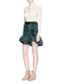 Figure View - Click To Enlarge - ISABEL MARANT - 'Aurora' asymmetric ruffle satin wrap skirt