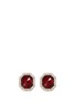 Main View - Click To Enlarge - MONIQUE PÉAN - Garnet diamond 18k recycled white gold stud earrings
