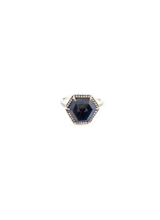 Main View - Click To Enlarge - MONIQUE PÉAN - 'Atelier' sapphire18k recycled white gold ring