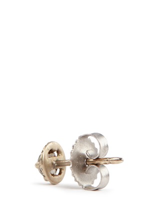 Detail View - Click To Enlarge - MONIQUE PÉAN - 'Atelier' halo diamond 18k recycled gold stud earrings