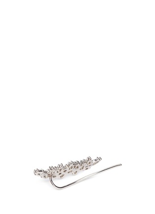 Detail View - Click To Enlarge - MONIQUE PÉAN - 'Atelier' diamond 18k white gold single climber earring
