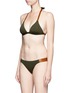 Figure View - Click To Enlarge - VIX - 'Solid Military' leather strap bikini bottoms