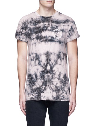 Main View - Click To Enlarge - TOPMAN - No Worries' print tie dye effect T-shirt
