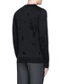 Back View - Click To Enlarge - ALEXANDER MCQUEEN - Distressed skull wool-cotton sweater