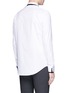 Back View - Click To Enlarge - ALEXANDER MCQUEEN - Lace collar underlay cotton poplin shirt