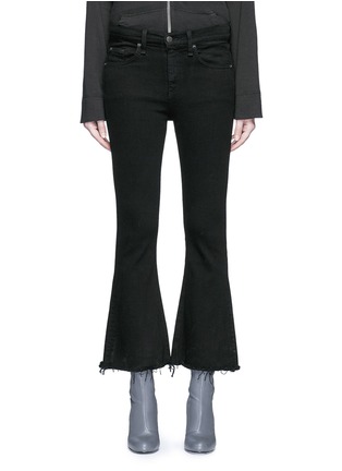 Detail View - Click To Enlarge - RAG & BONE - 'Crop Flare' fray cuff jeans