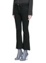 Front View - Click To Enlarge - RAG & BONE - 'Crop Flare' fray cuff jeans