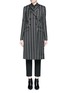 Main View - Click To Enlarge - GIVENCHY - Stripe wool double breasted side split side coat